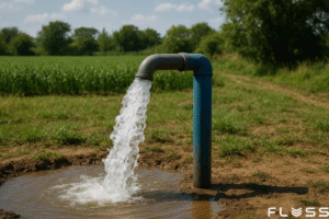 Imagem fictícia gerada por AI para representar imagem realista para representar a captação de água subterrânea,